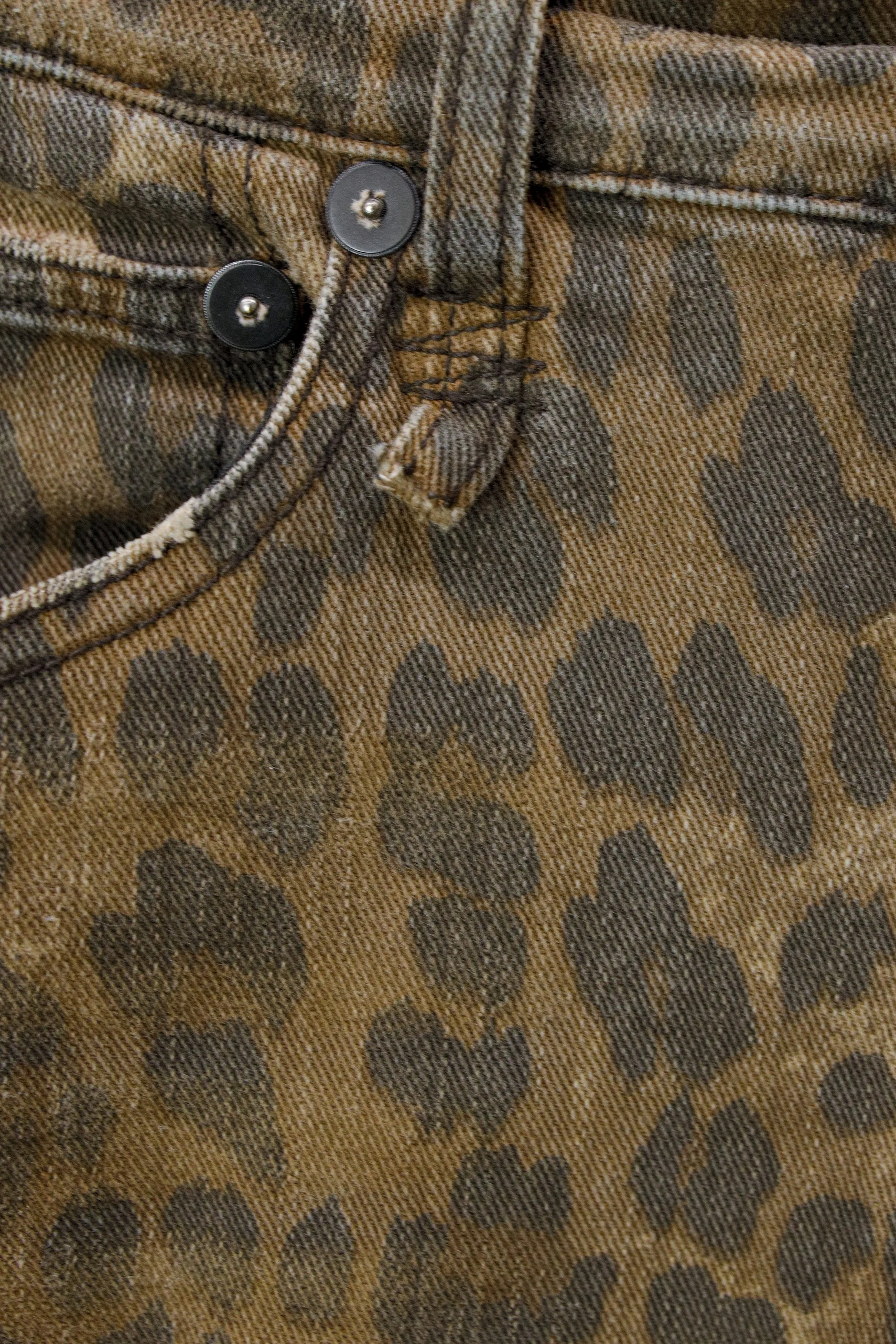 Leopard denim top pants
